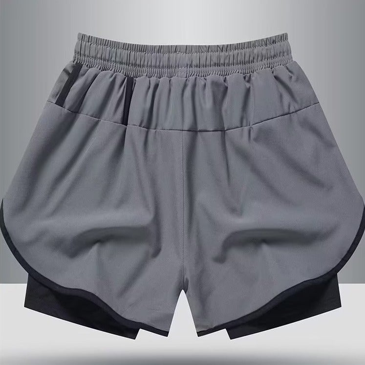 Men'S Casual Popular Pants Outdoor Sports Pants Double Shorts Muscle Fitness Swimming Trunks Sports - Image 3